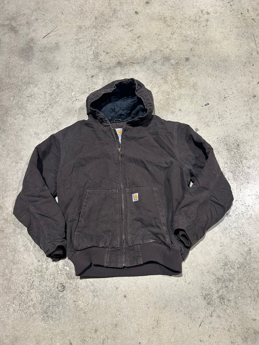 Carhartt Hooded Jacket - Dark Brown Size XL
