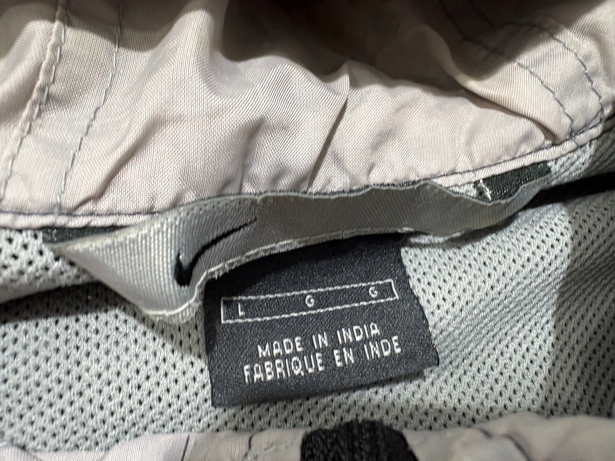 2000s Nike Kangaroo Pocket Windbreaker Jacket - Grey Size Large