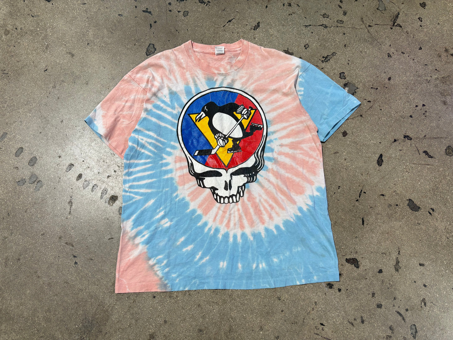Grateful Dead Penguins Hockey Tee - Tie Dye Size XXL