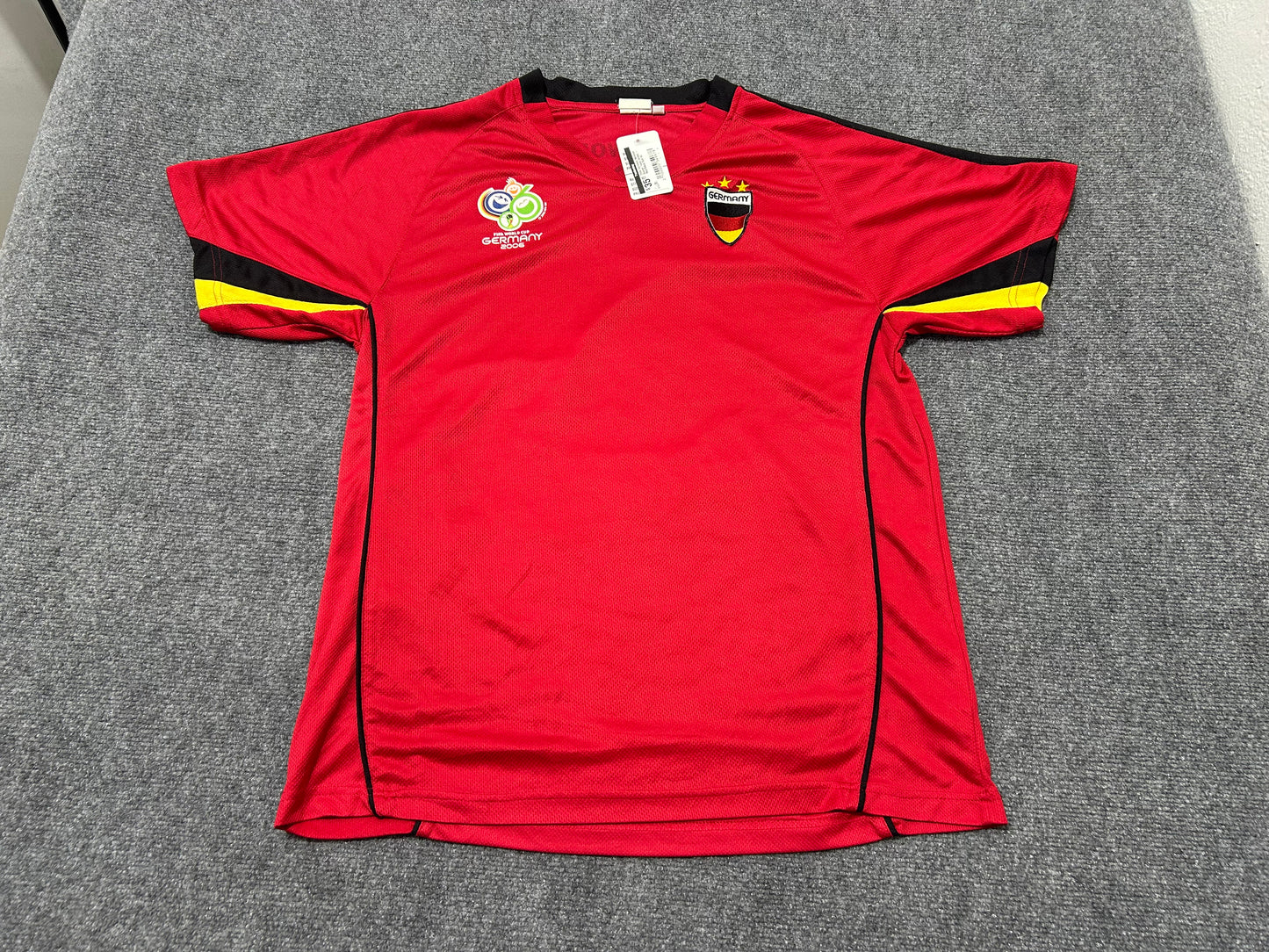 2006 Germany National Soccer Team Jersey - Red/Black Size XL