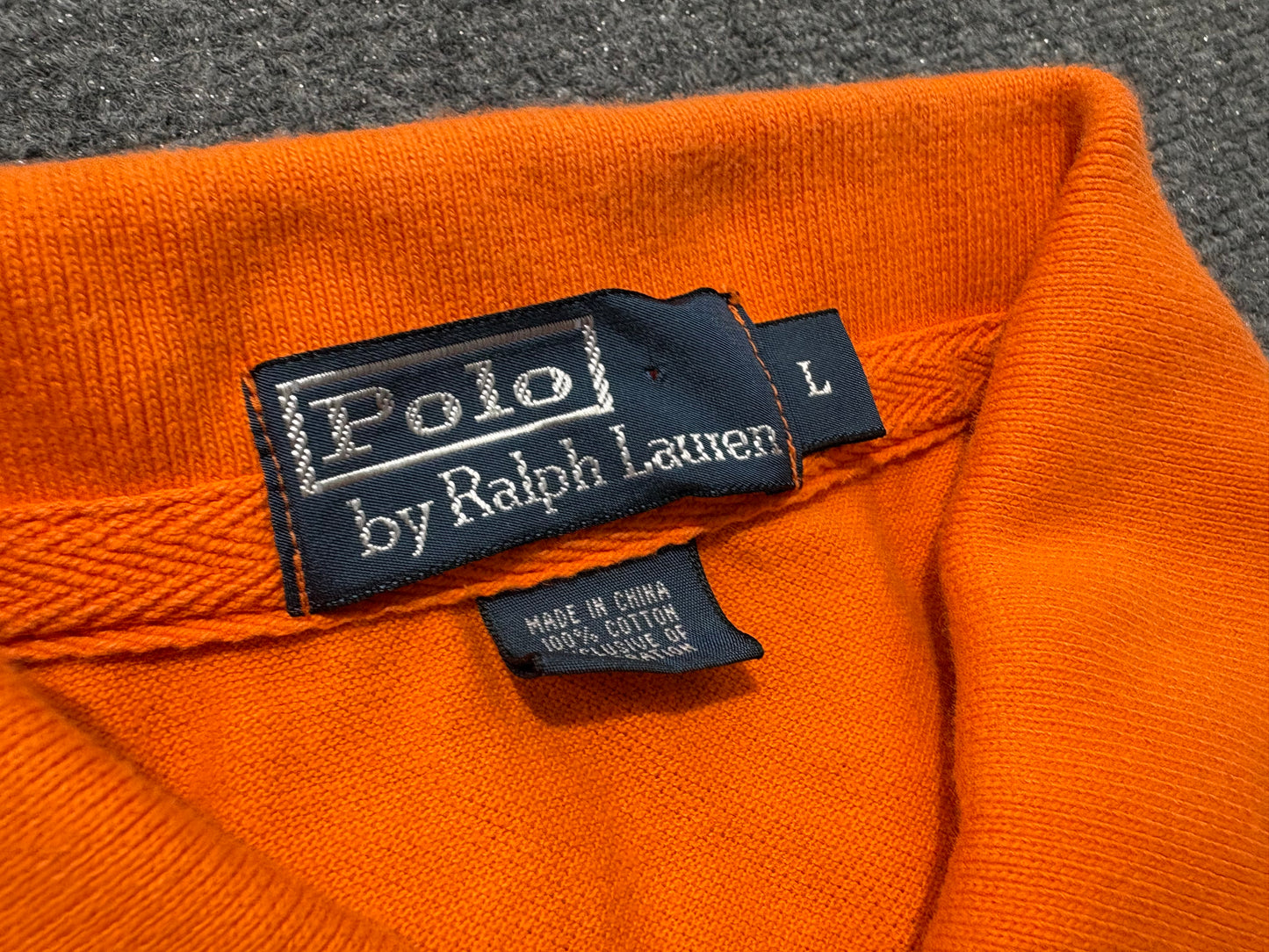 Polo Ralph Lauren Yacht Club Polo Shirt - Orange / Green Size Large