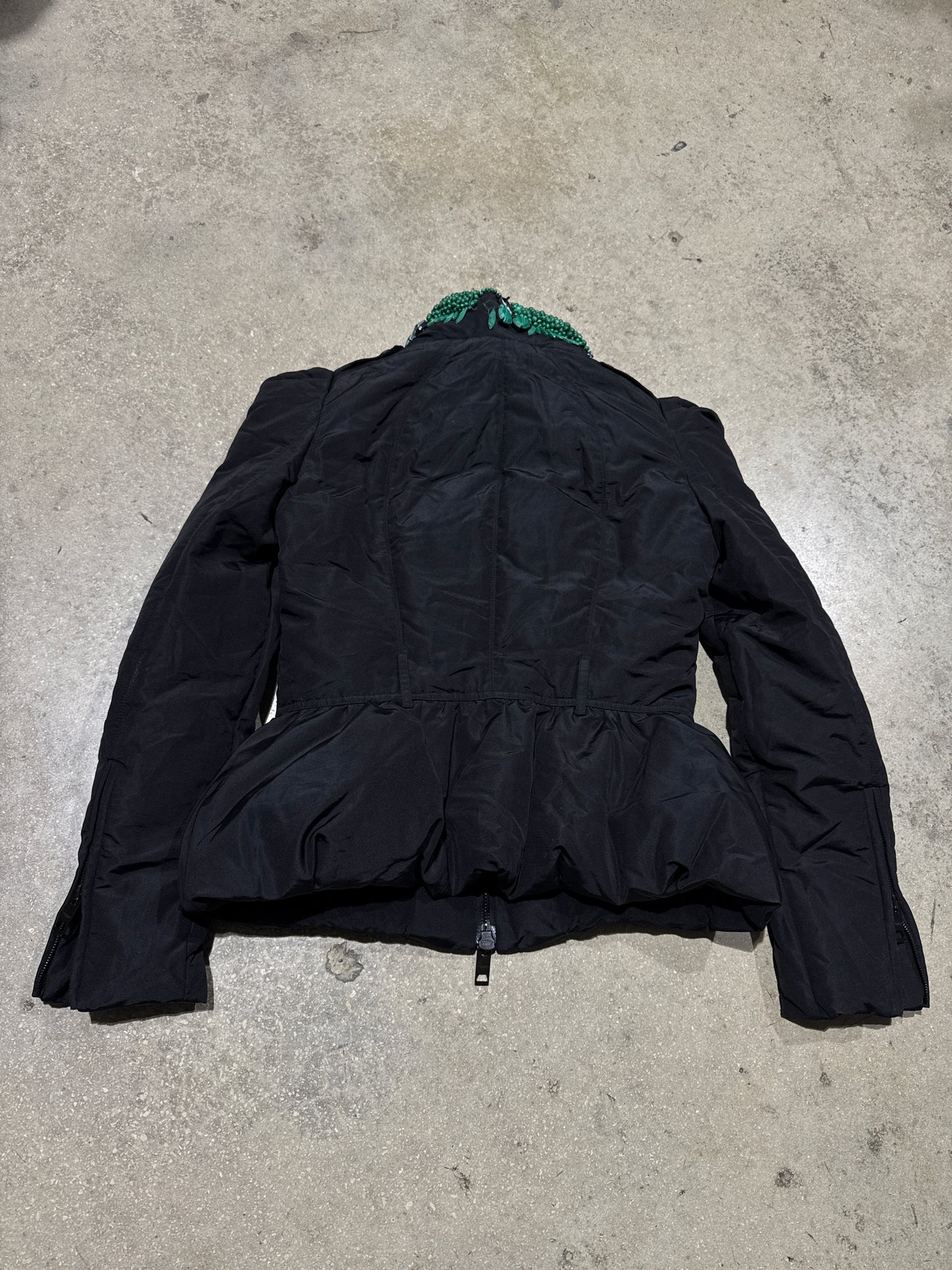 Womens Burberry Gem Hood Jacket - Black Size XL