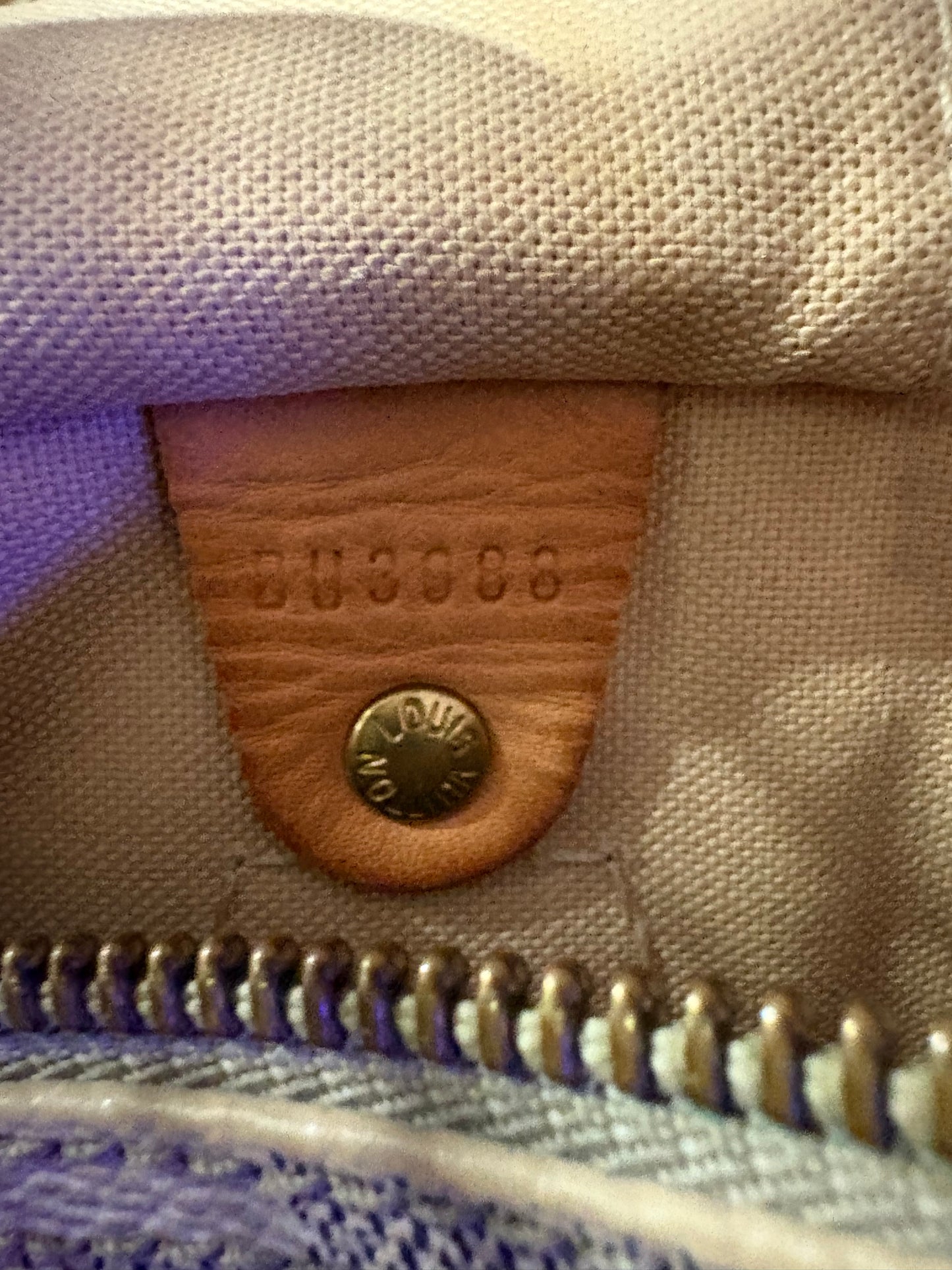Louis Vuitton Speedy 30 Damier Azur Bag - White