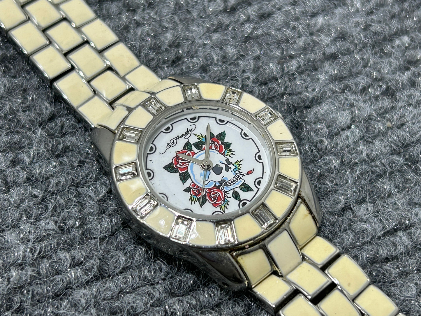 Ed Hardy Watch - White/Silver