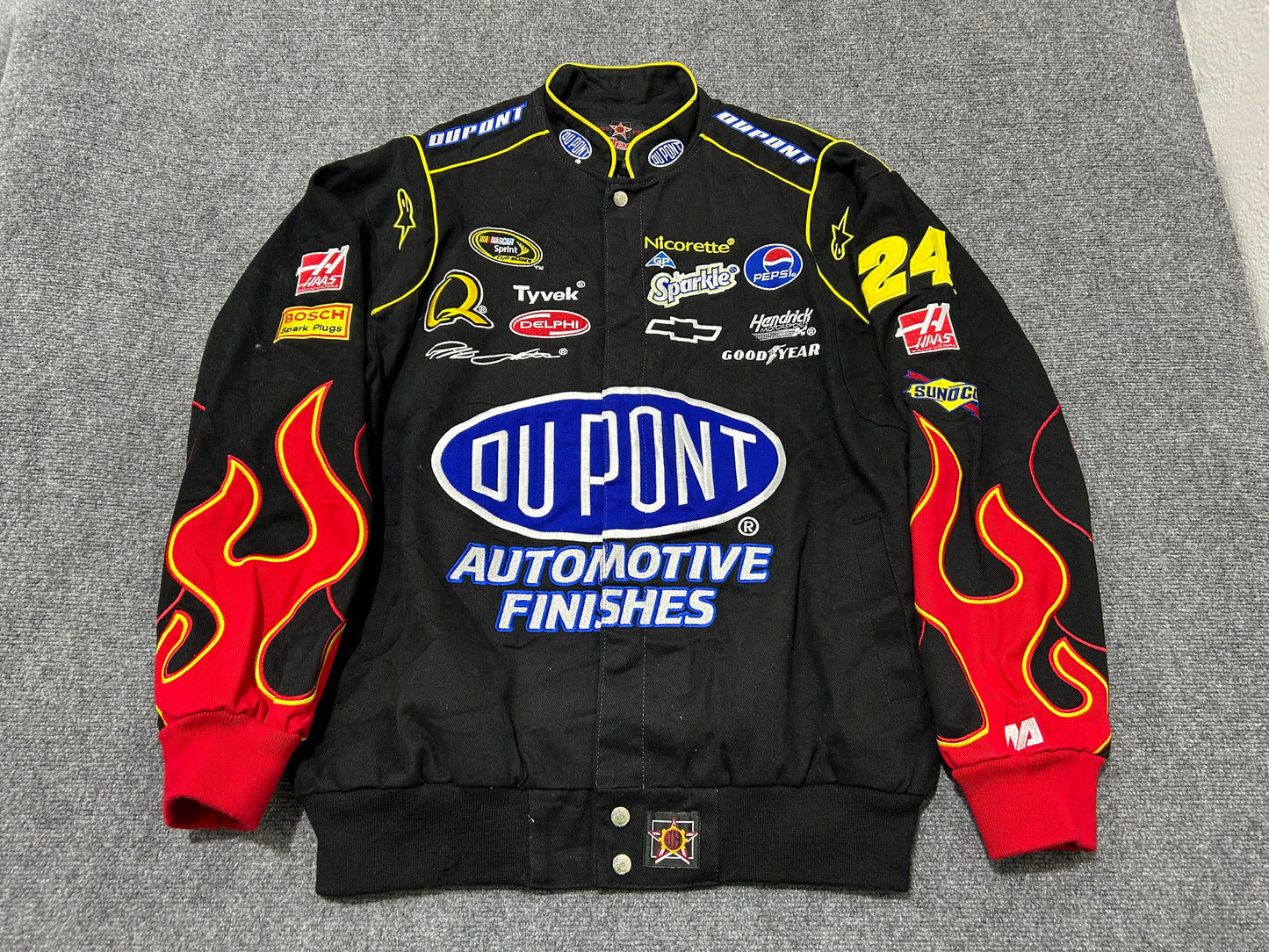 Jeff Hamilton Dupont Nascar Racing Jacket - Black Size Large
