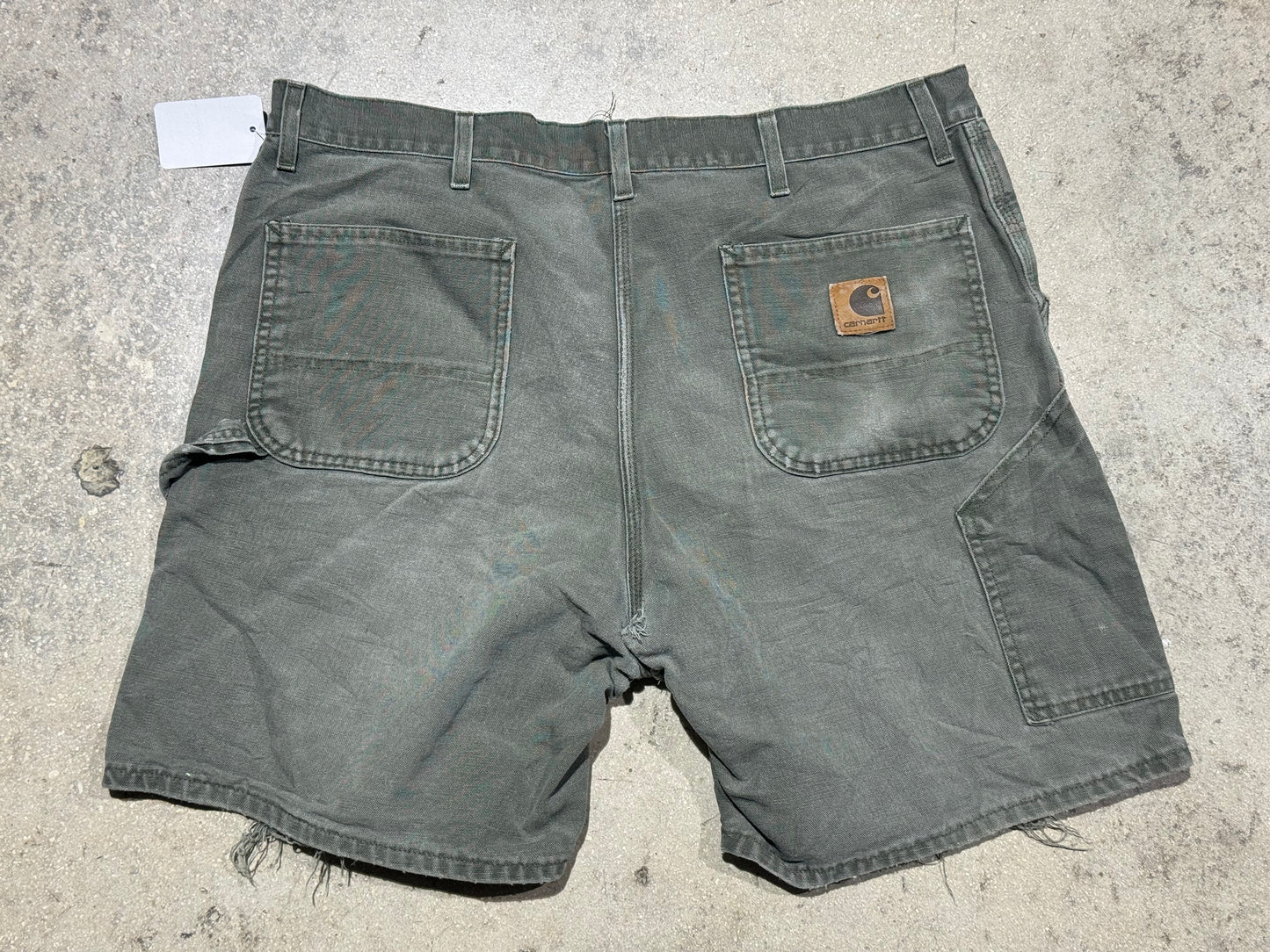 Carhartt Frayed Carpenter Shorts - Olive Size 40