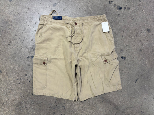 Polo Ralph Lauren Silk/Linen Shorts - Khaki Size 36