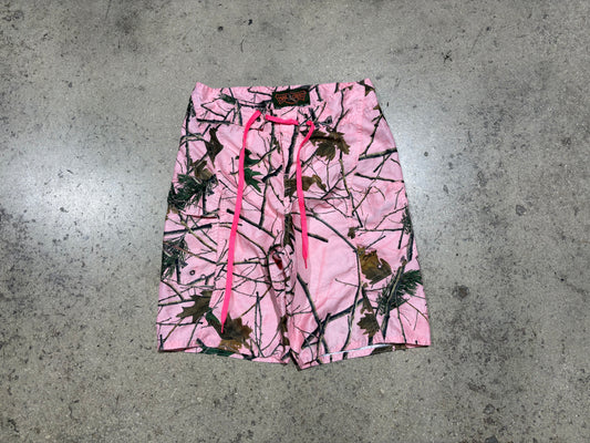 Womens Real Tree Camo Swim Shorts - Pink Size XS