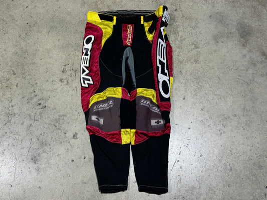 O'neal Racing Motocross Pants - Black/Red/Yellow Size 38