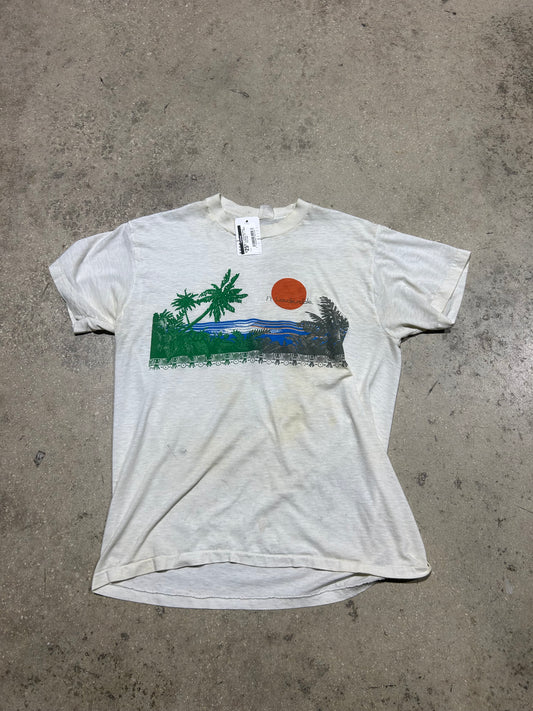 Ft. Lauderdale Beach Landscape Tee - White Size Large