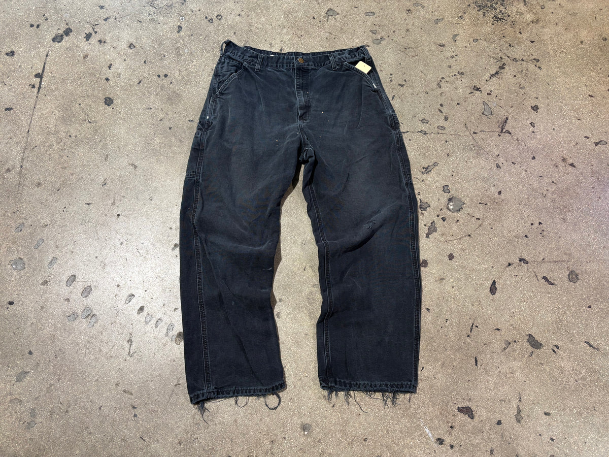 Thrashed Carhartt Carpenter Pants - Black Size 36x30