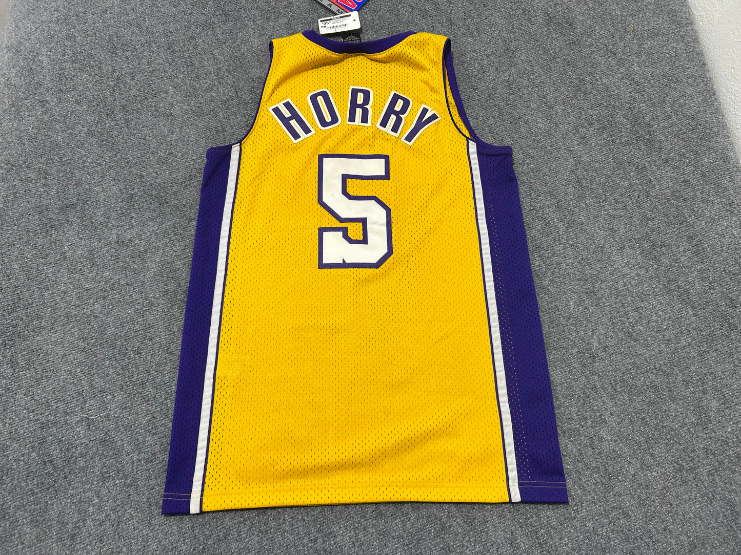 Los Angeles Lakers Horry #5 Basketball Jersey - gold Size small
