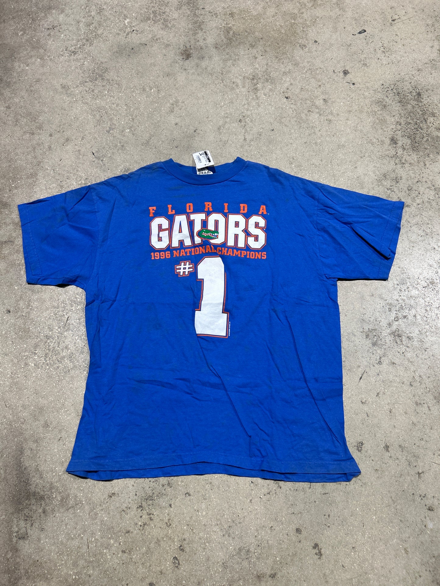 1996 UF Gators National Champs Tee - Blue Size XXL
