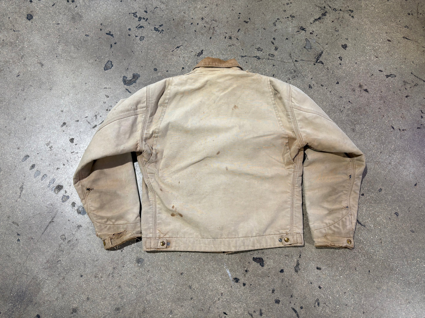 Carhartt Detroit Jacket - Washed Khaki Size Large