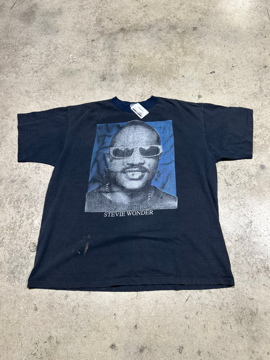 Stevie Wonder Portrait Tee - Black Size XXL