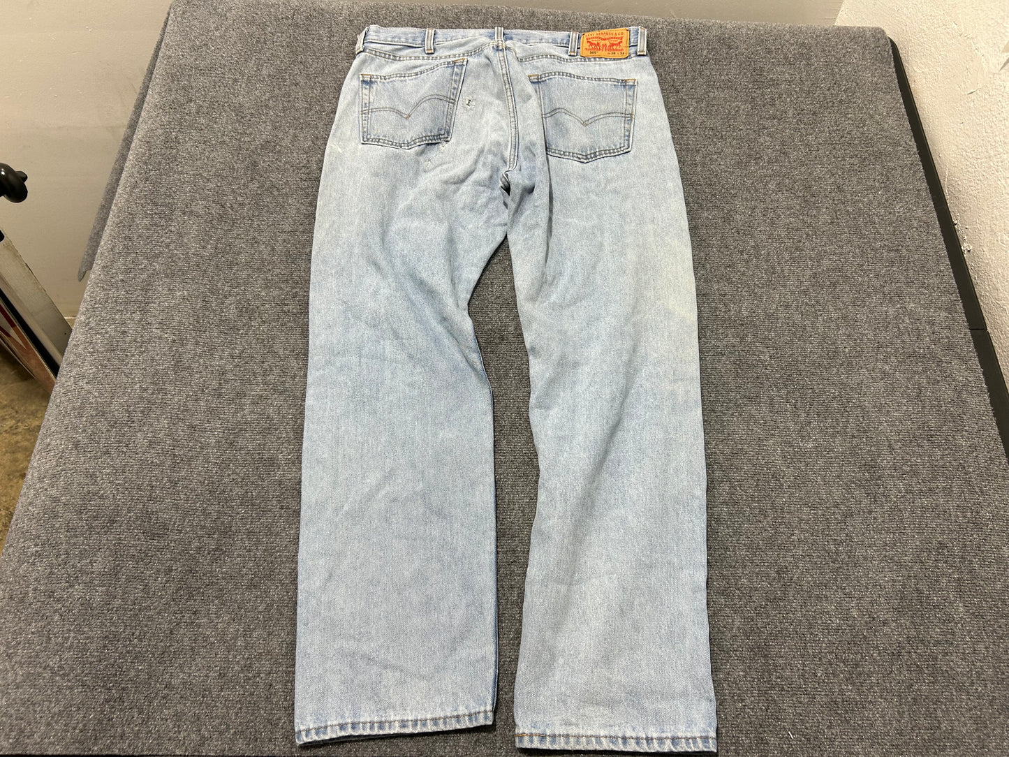 Levis 505 Repaired Denim - Blue Size 38x32(con)
