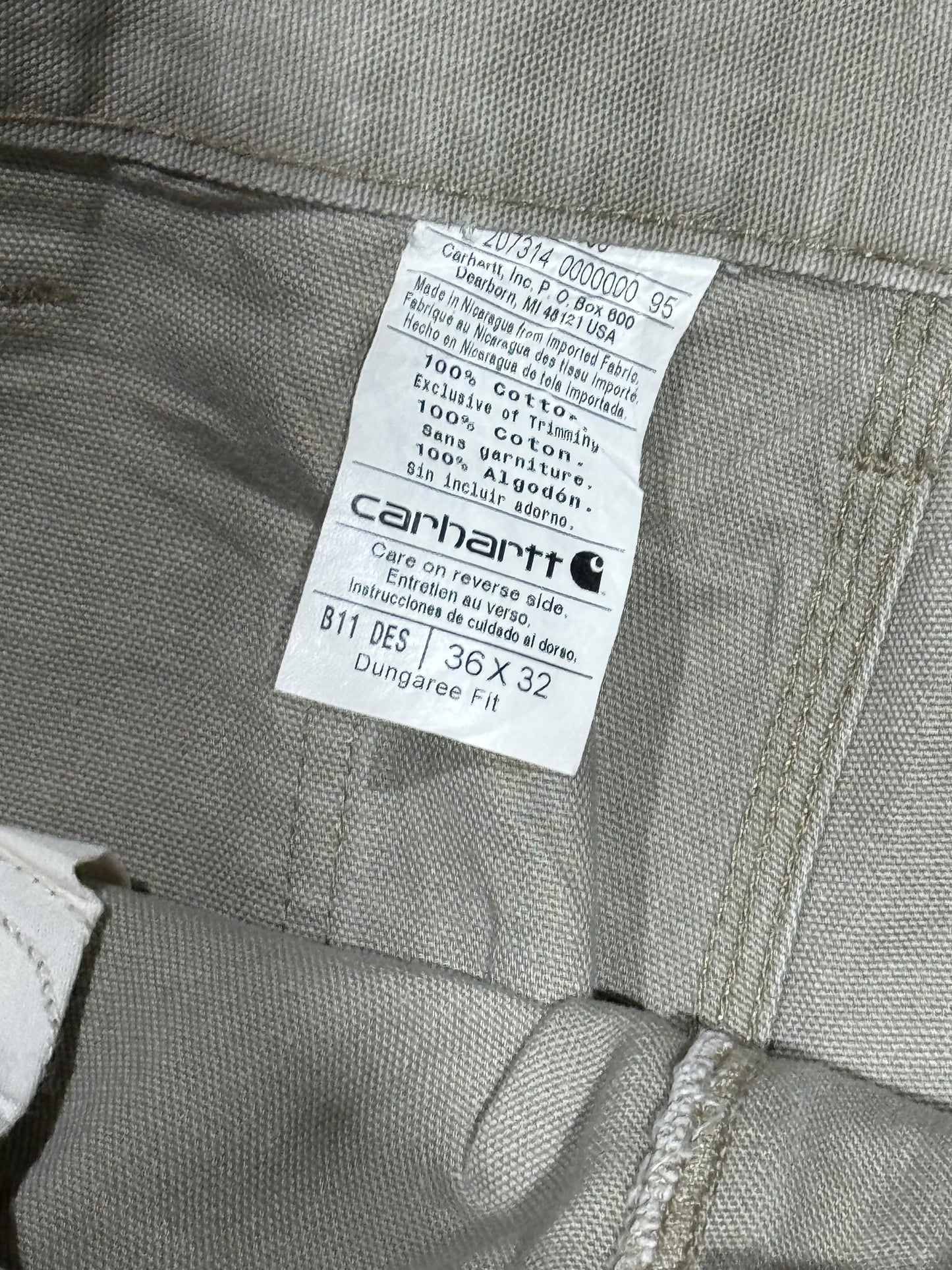 Carhartt Carpenter Pants - Dull Khaki Size 36x32