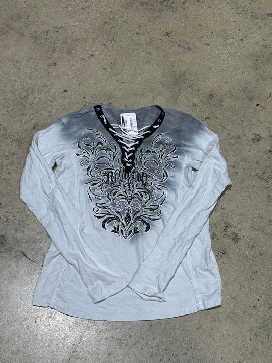 Women's Affliction Top - White Size Small