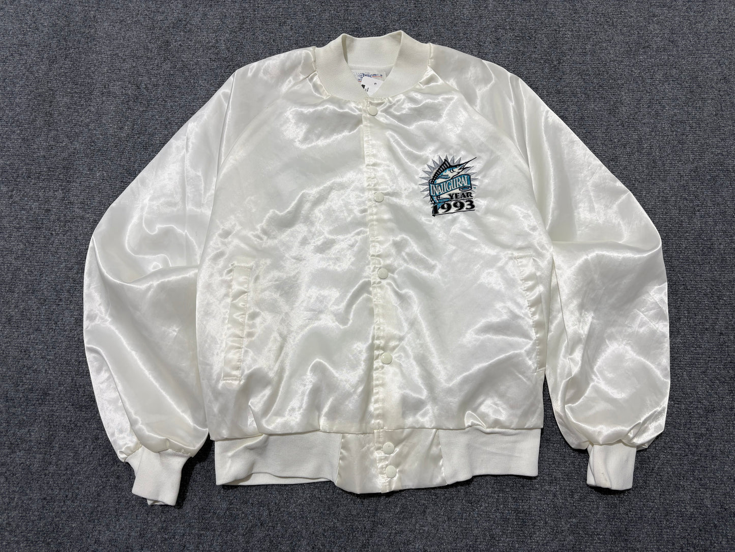 1993 Chalk Line Marlins Inaugural Jacket - White Size Large
