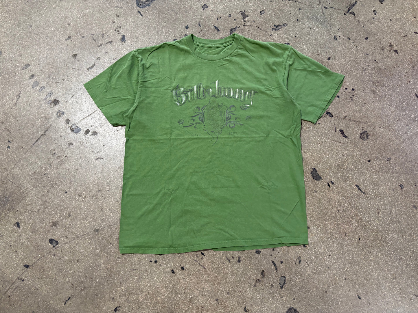 Billabong Crest Logo Tee - Green Size XL