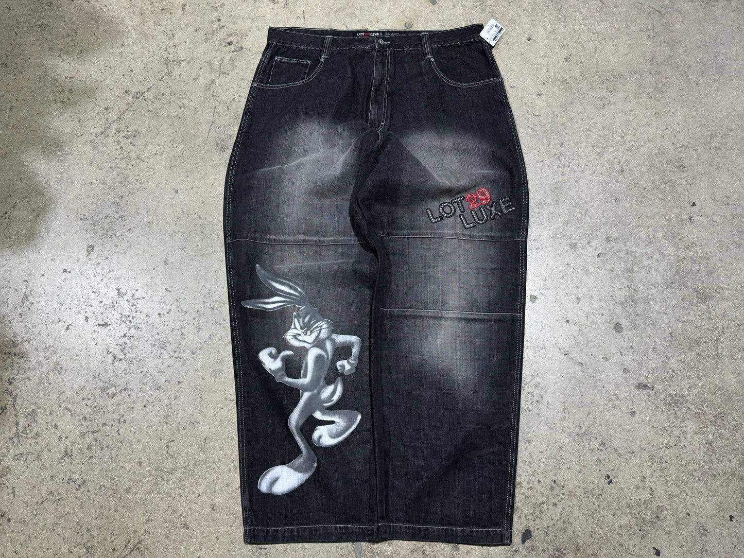 Lot29 Bugs Bunny Denim Jeans - Black Size 42x34