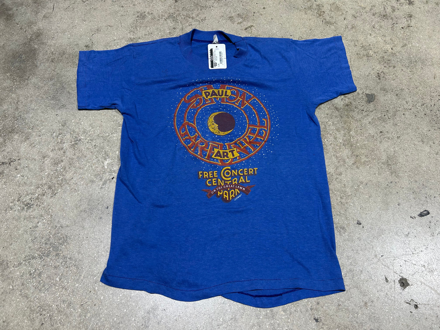 Paul Art Free Concert Central Park Tee - Blue Size Large