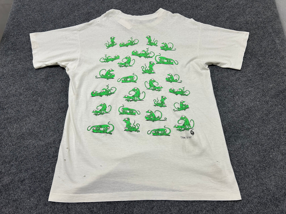 Fucking Lizards Fucking AOP Tee - White Size XL