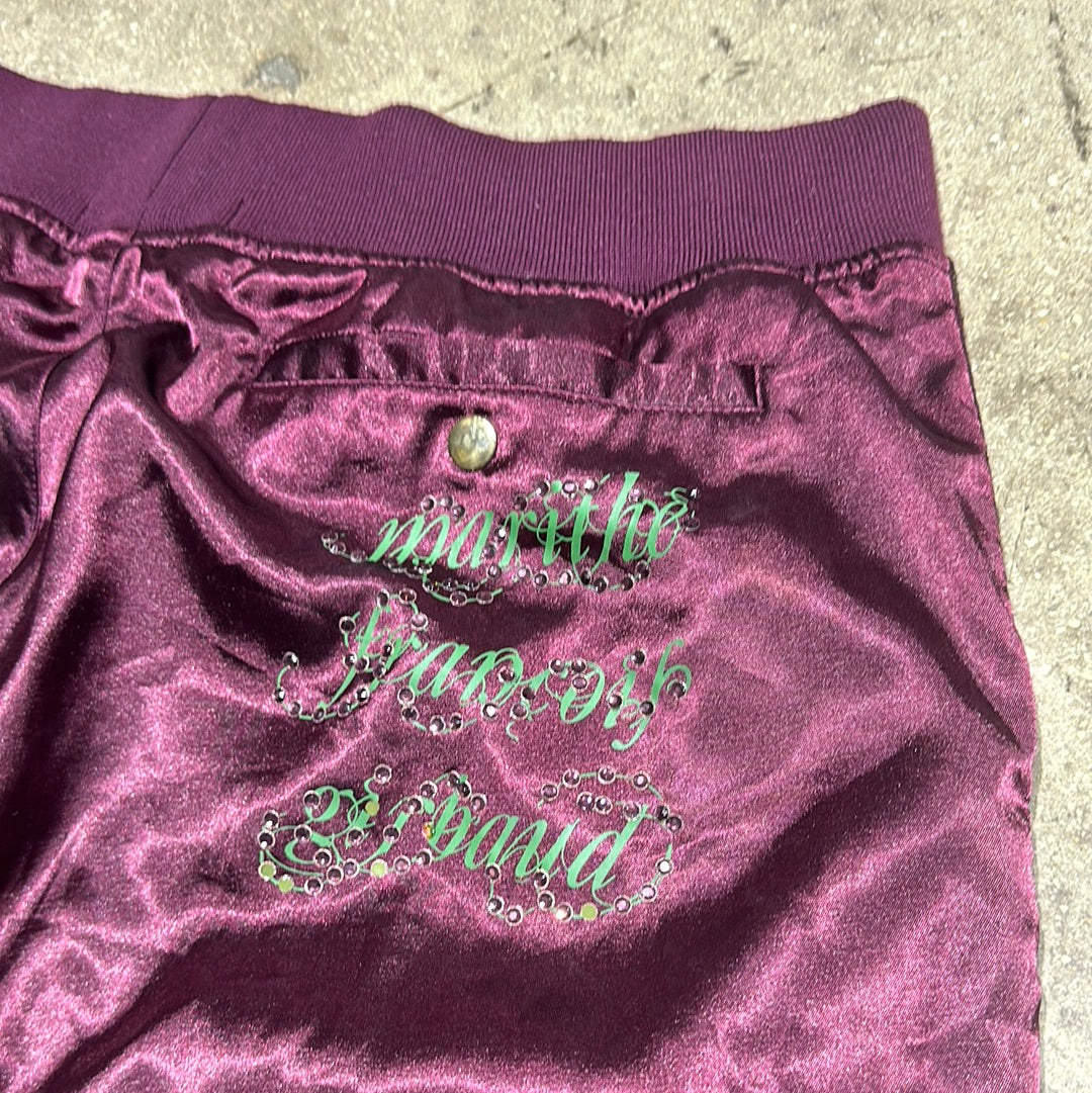 Marithe Francois Girbraud Satin Sweatpants - Purple Size 36x24