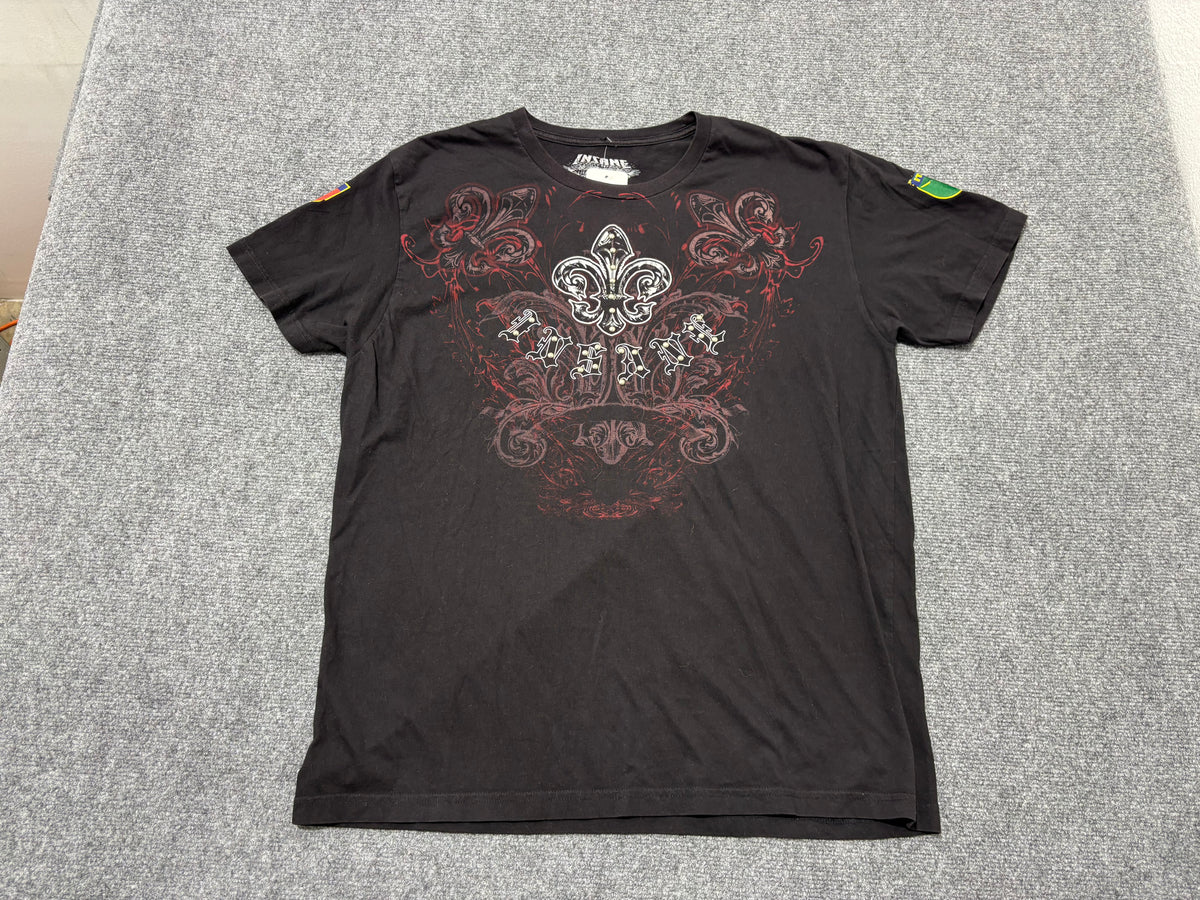 Y2K Insane Studded Tee - Black / Red Size XL