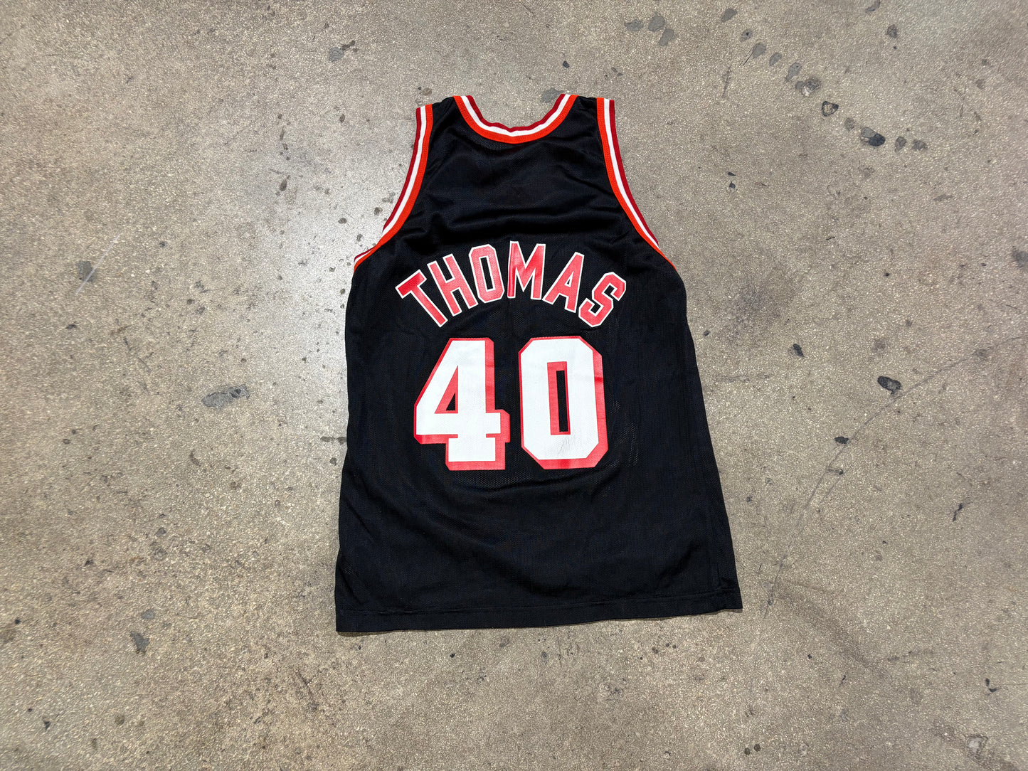 Champion Miami Heat #40 Thomas Jersey - Black Size 40 / Medium
