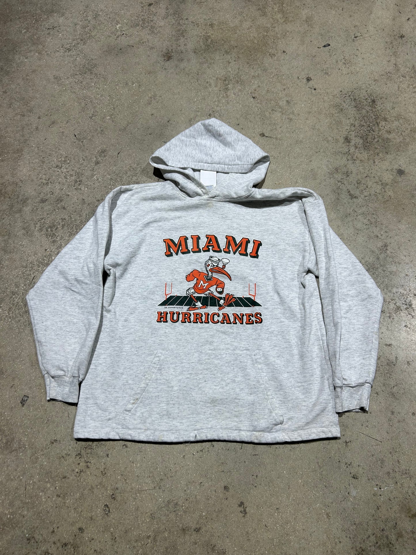 MIami Hurricanes Ibis On The Field Hoodie - Gray Size XL