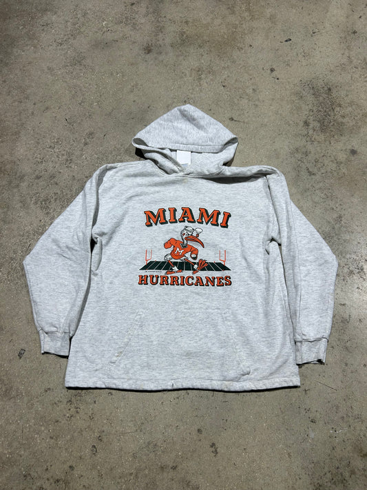 MIami Hurricanes Ibis On The Field Hoodie - Gray Size XL