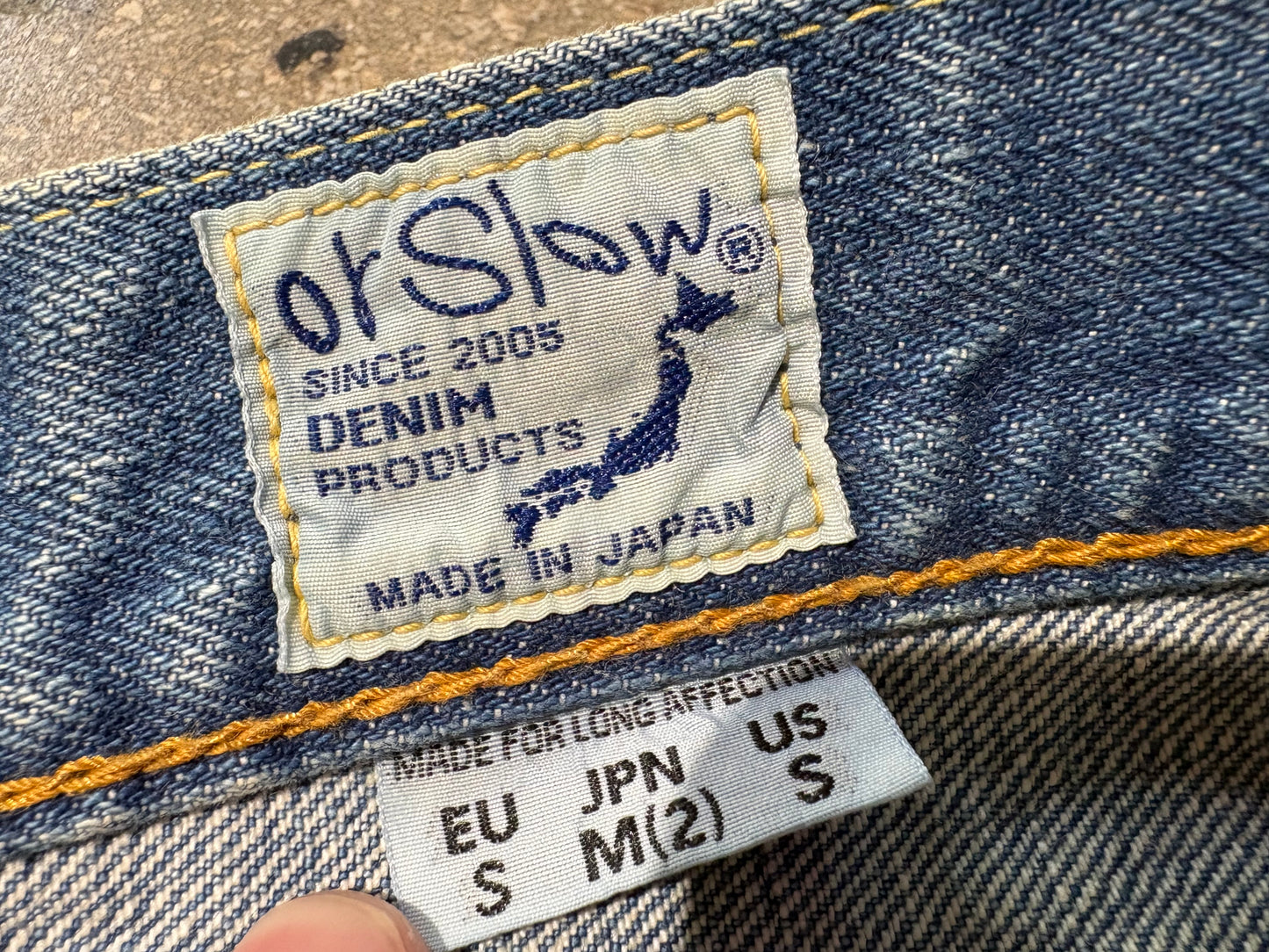 Orslow Selvedge Denim Jeans - Blue Size Small