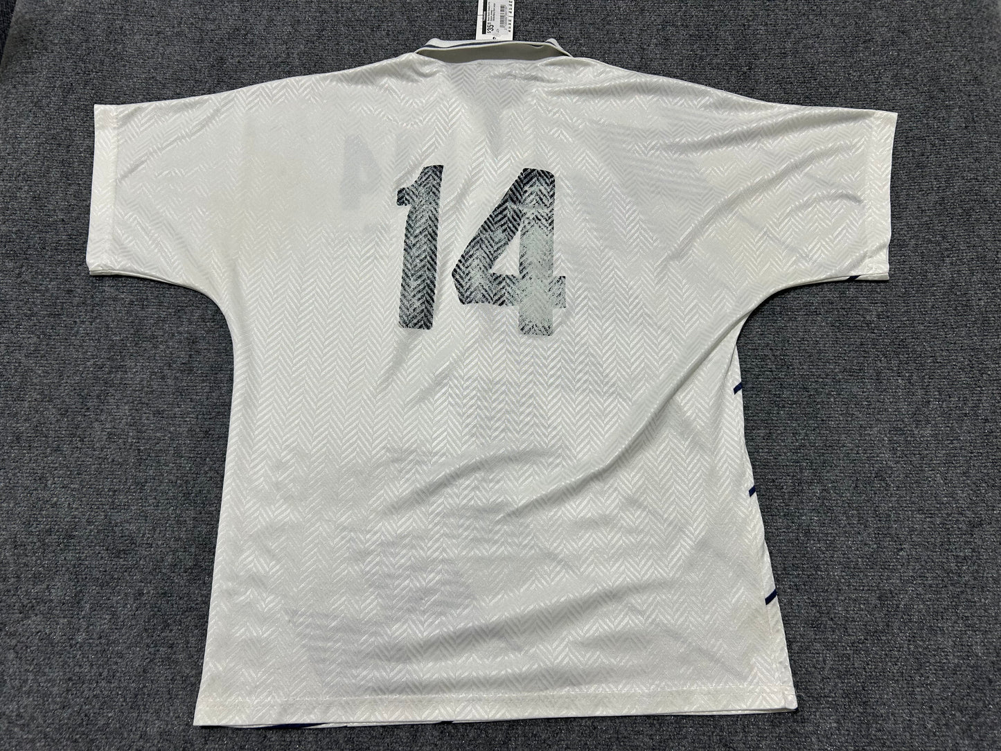 Nova South Eastern #14 Soccer Jersey - White/Navy Size Large