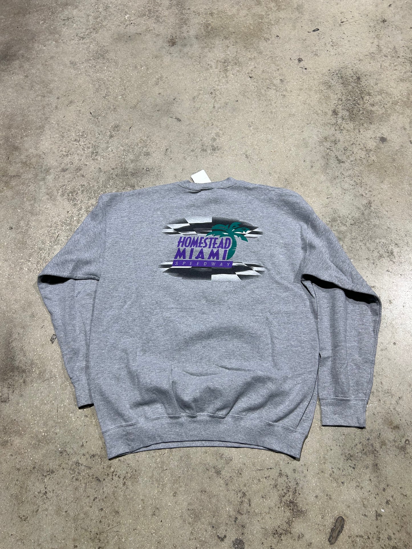 Homestead Miami Speedway Crewneck - Gray Size Large
