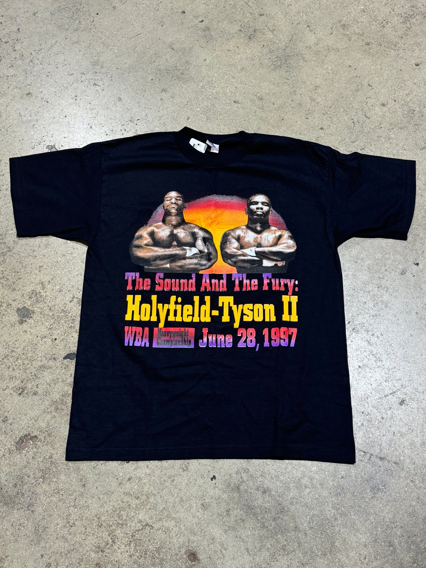 1997 Holyfield - Tyson 2 Tee - Black Size XL