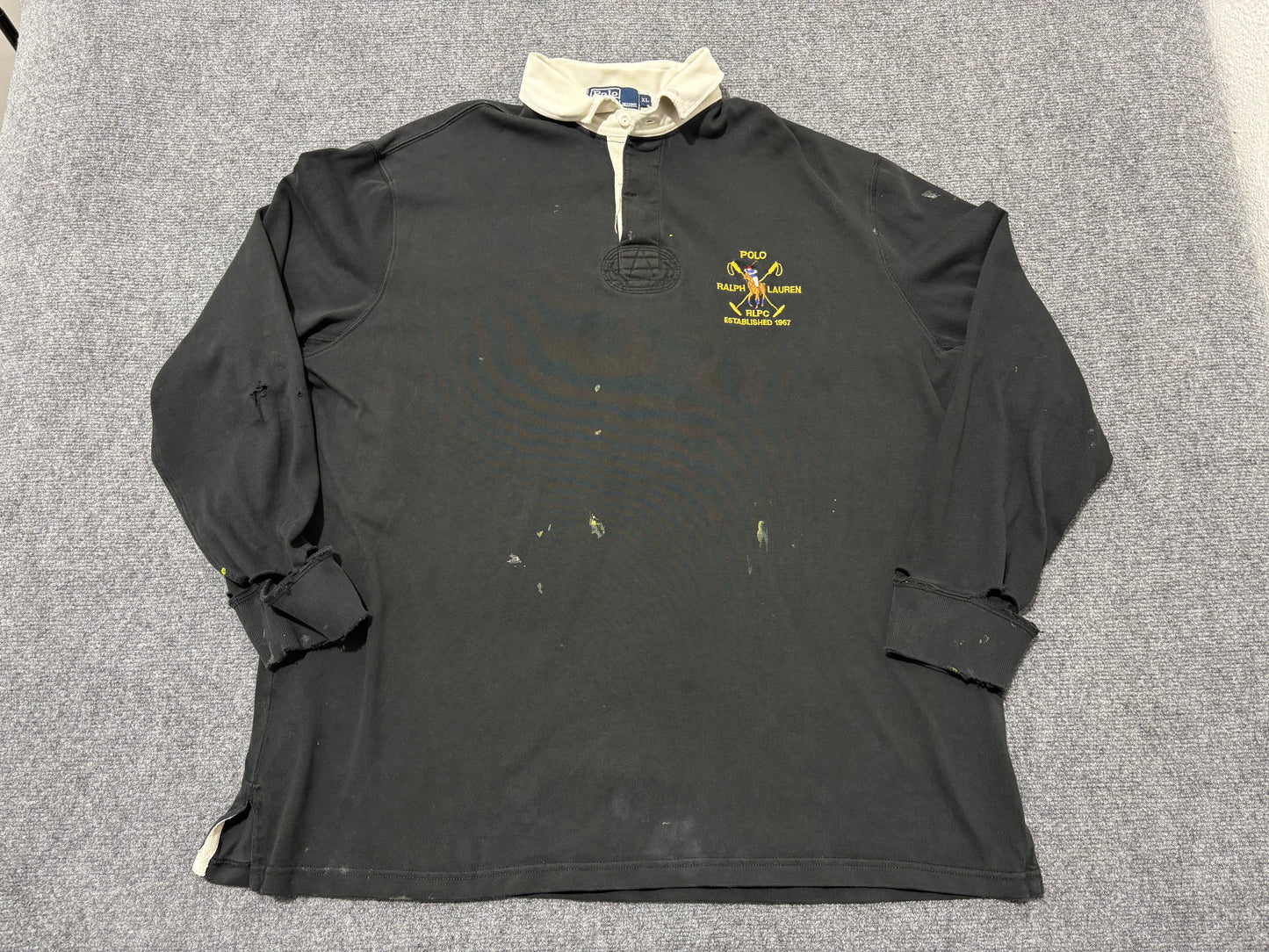 Ralph Lauren Rugby Polo - Black  Size XL