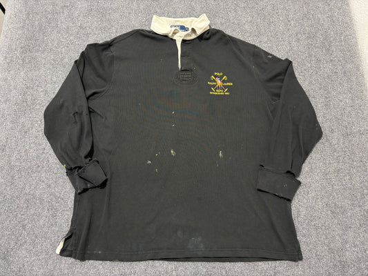 Ralph Lauren Rugby Polo - Black  Size XL