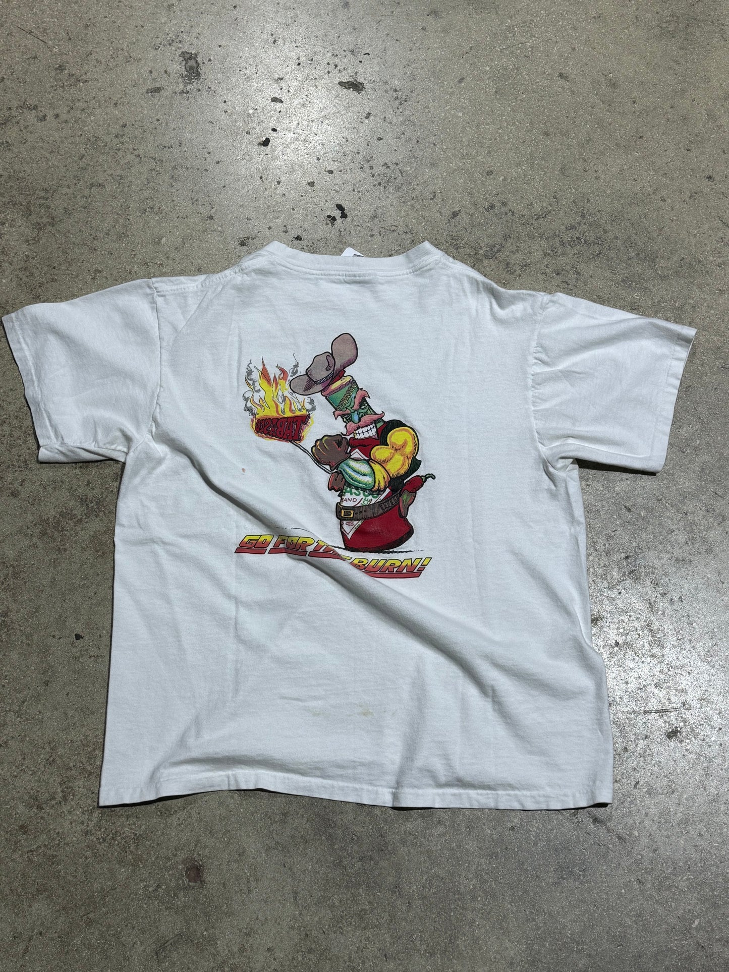 Tabasco Go For The Burn Tee - White Size Large