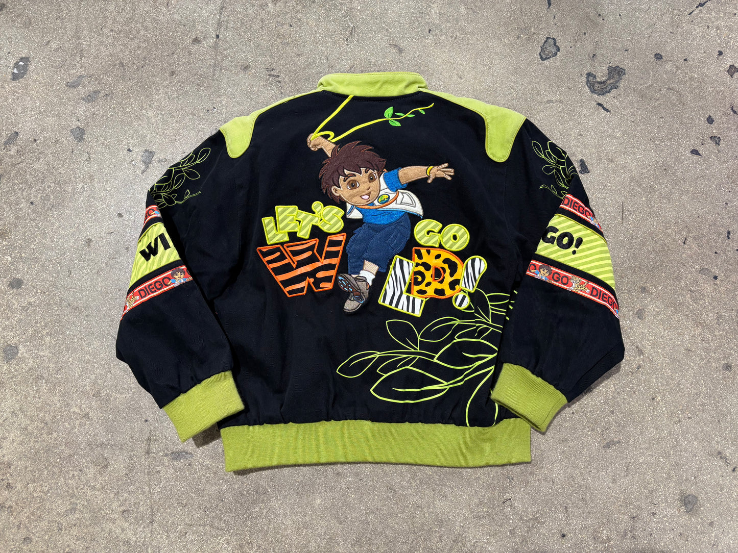 JH Design Go Diego Go Racing Jacket - Black /Lime Green Size Youth XL