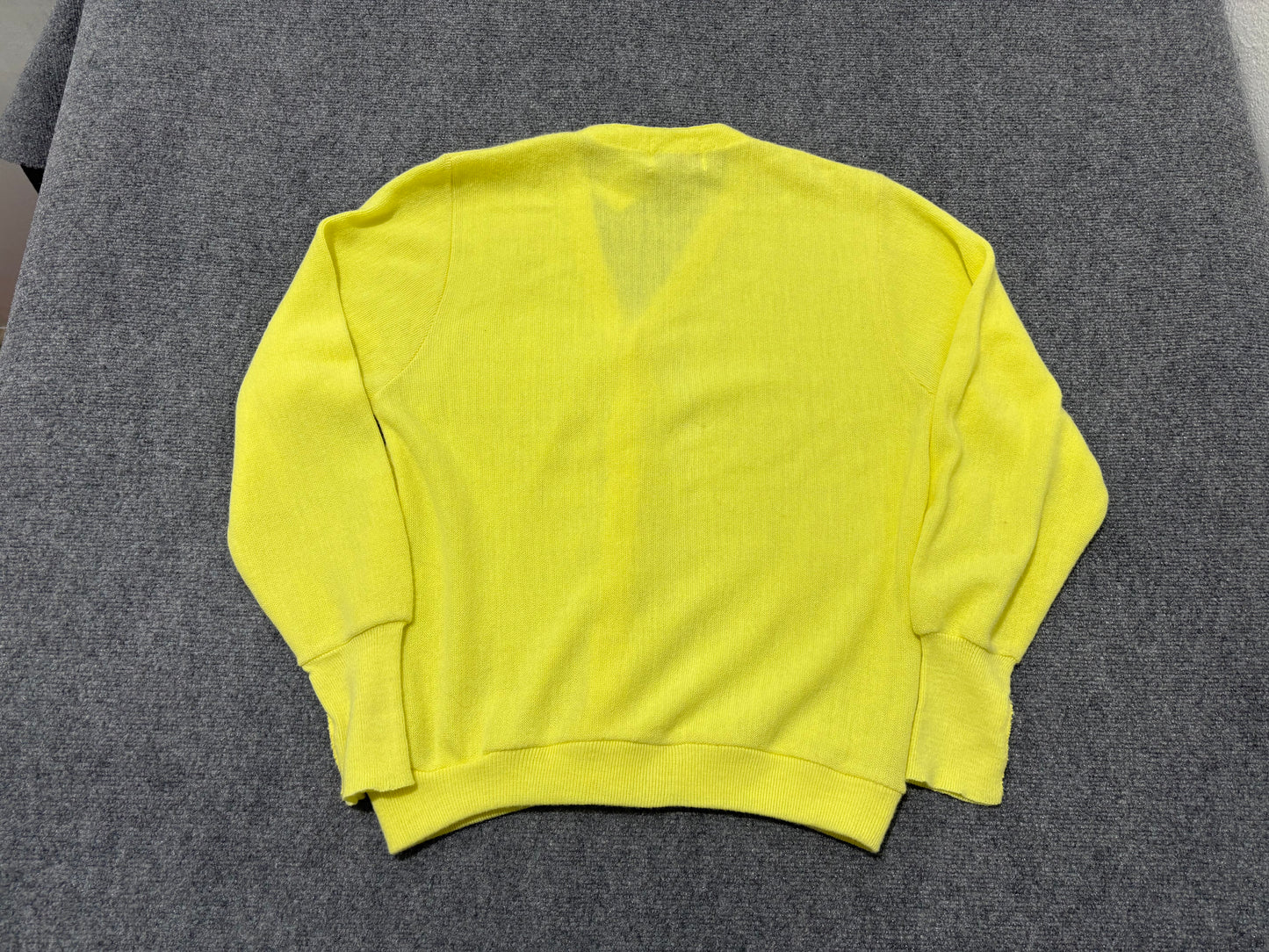 80s Izod Lacoste Cardigan - Yellow Size Medium