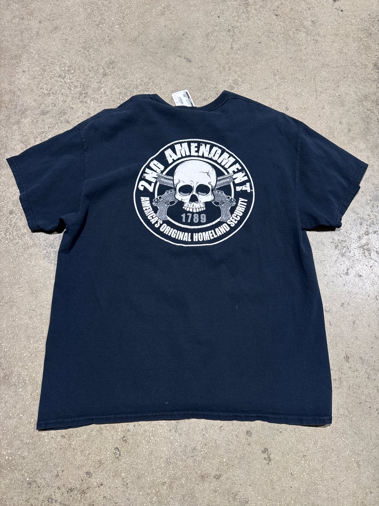 2nd Amendment Skull Tee - Black Size XL