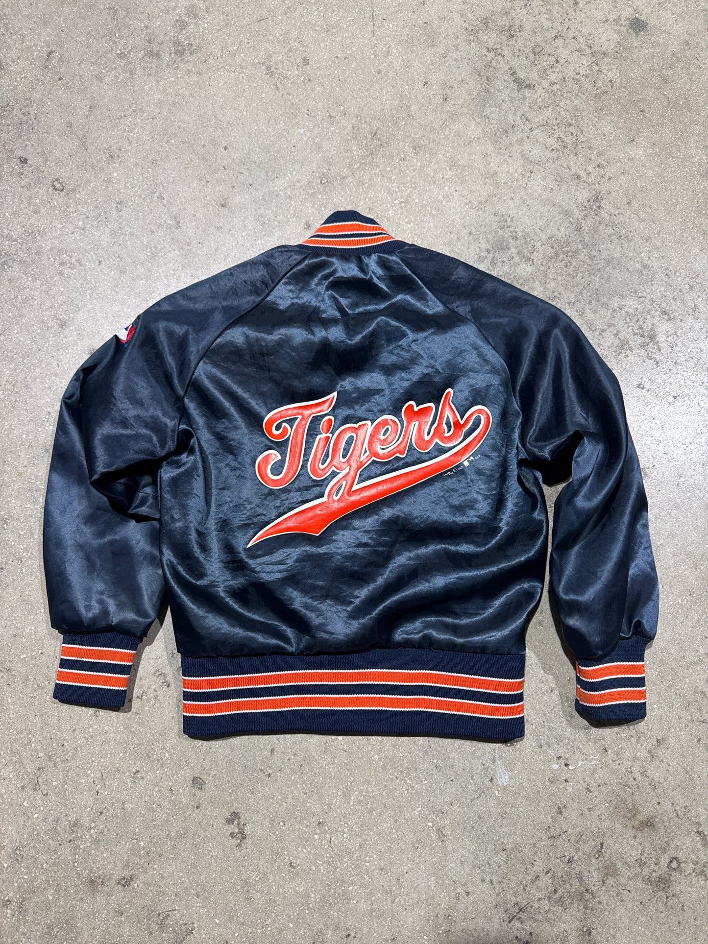 Chalk Line Detroit Tigers Satin Jacket - Navy Size Youth Small