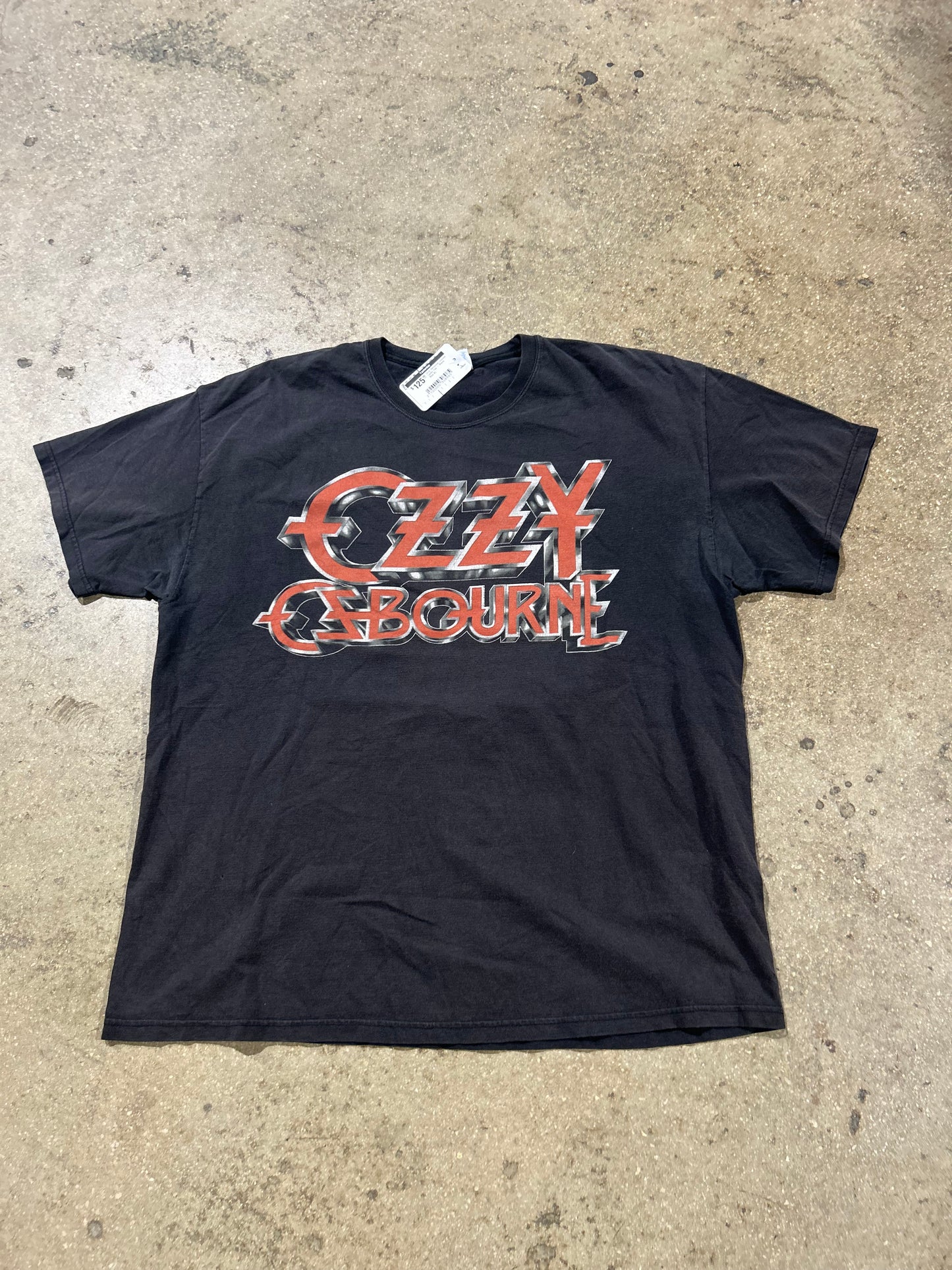 Ozzy Osbourne Chrome Letter Tee - Black Size XL