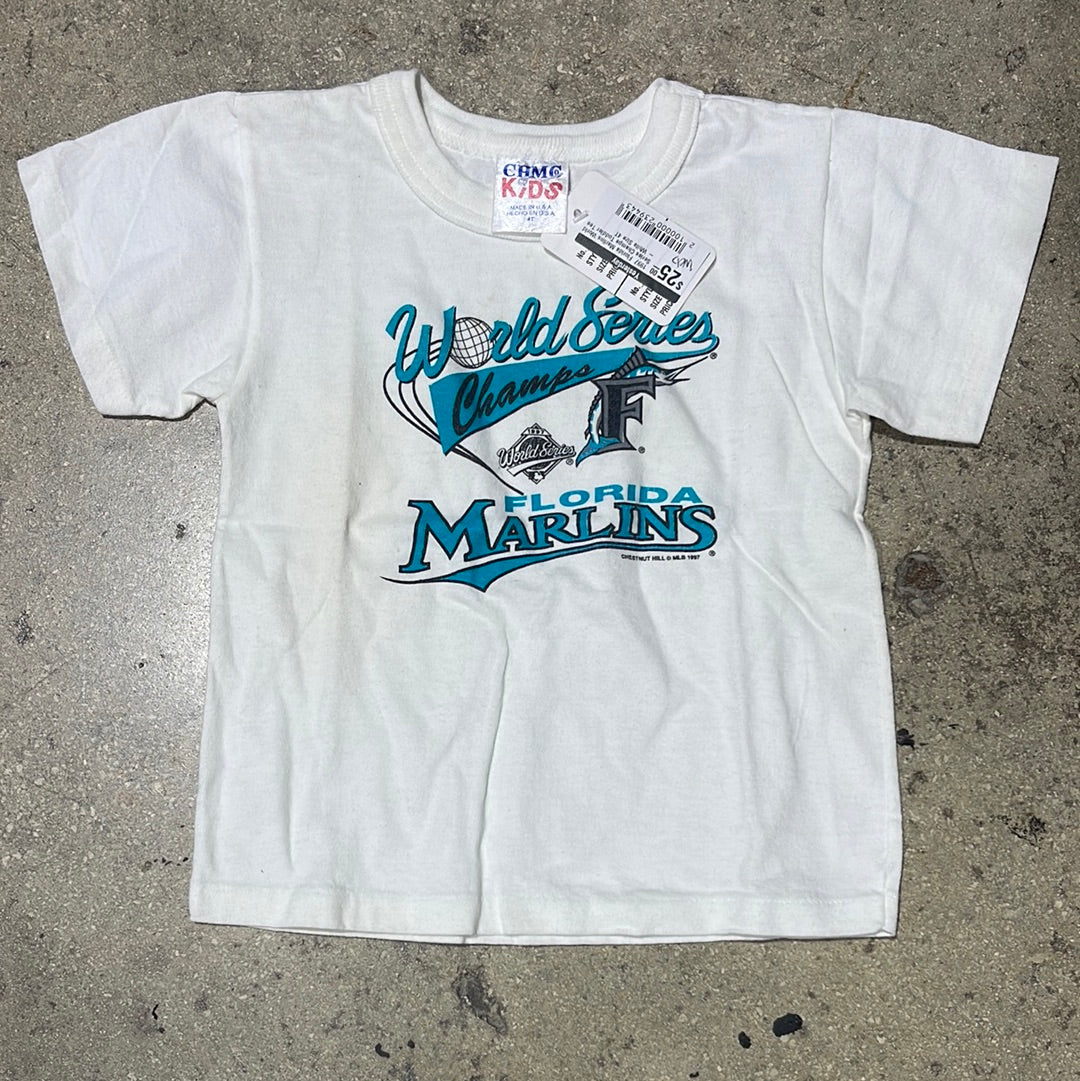 1997  Florida Marlins World Series Champs Toddler Tee - White Size 4T