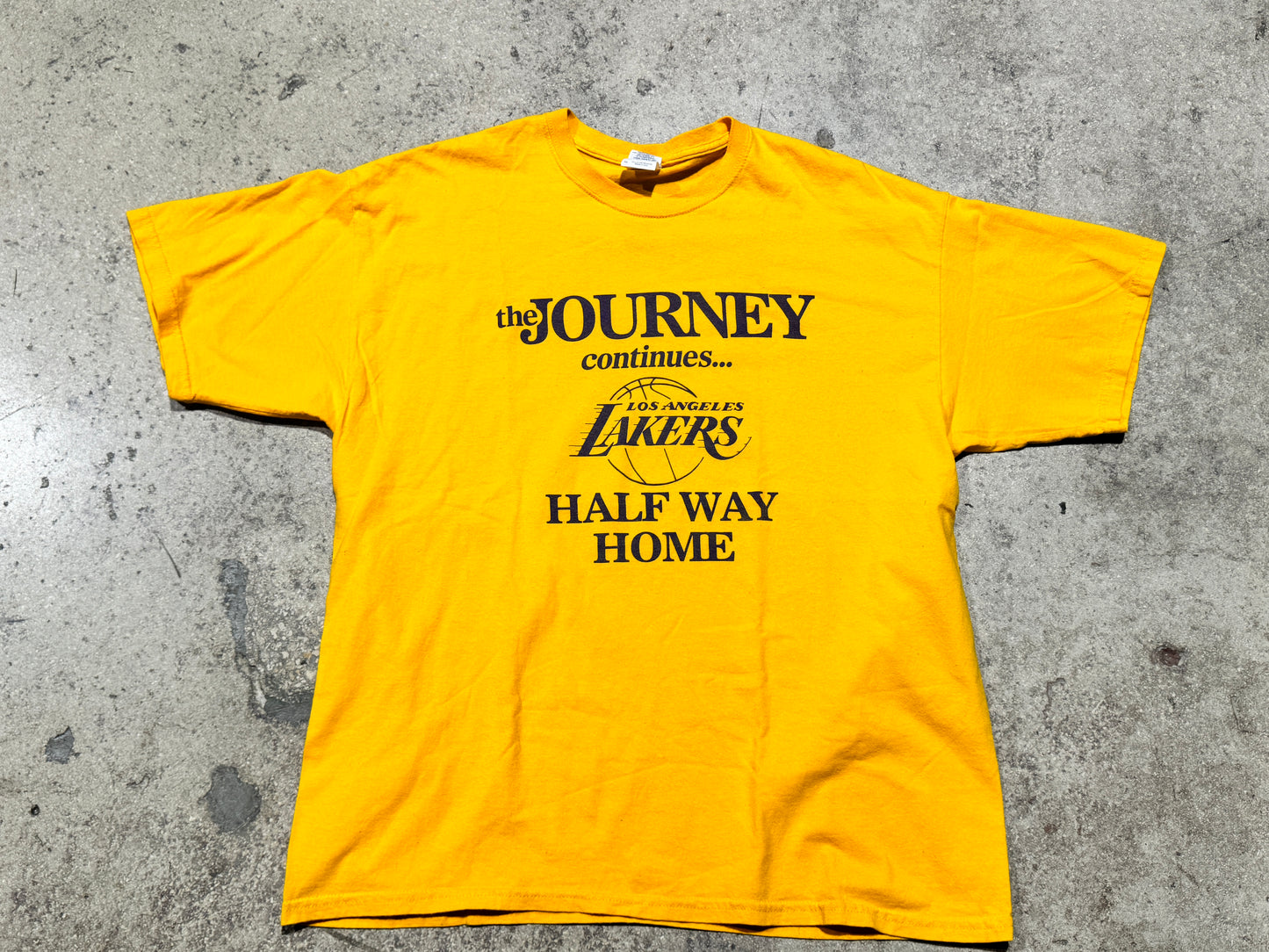 Los Angeles Lakers Journey Continues Tee - Yellow Size XL