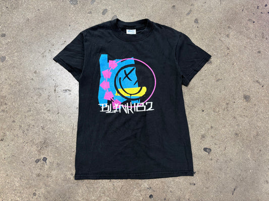 Blink 182 Smiley Face Logo Tee - Black Size Small