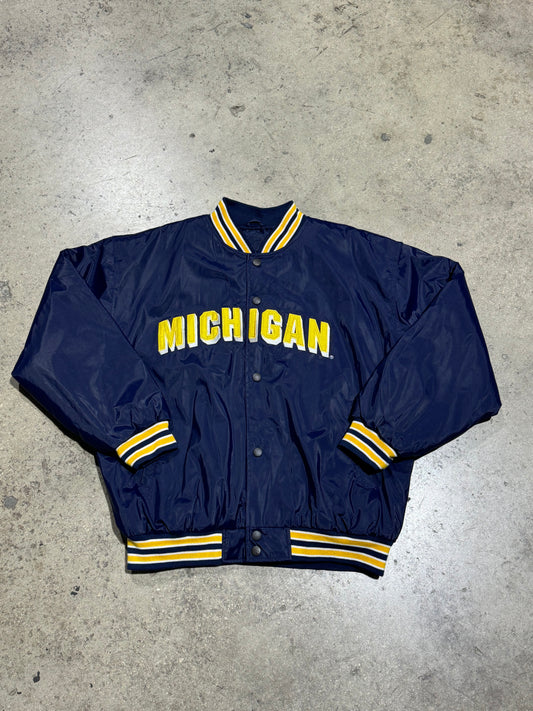 S&B Michigan Wolverines Jacket - Navy Size XXL