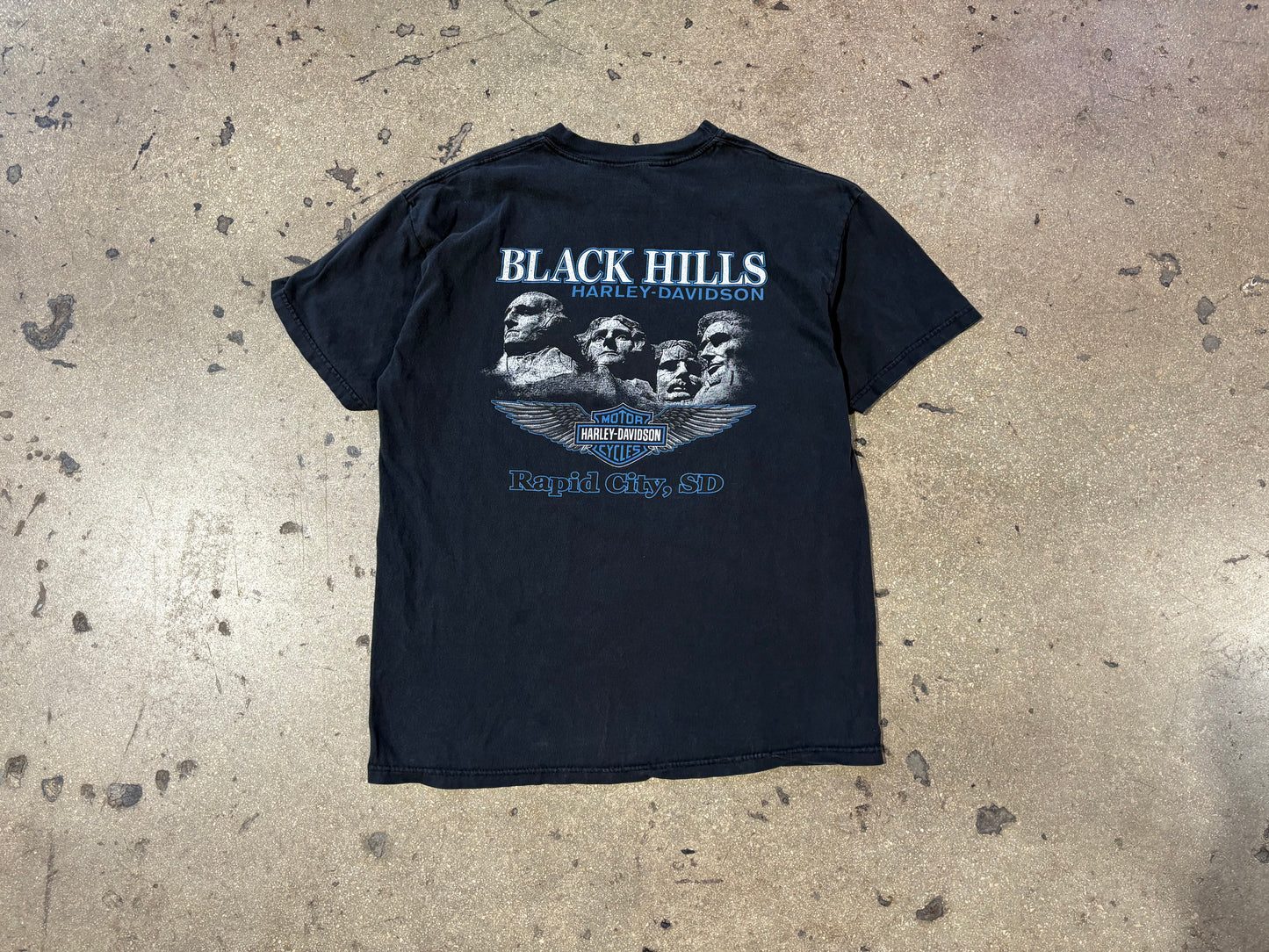 2005 Harley Davidson Black Hills Rally Eagle Tee - Black Size Large