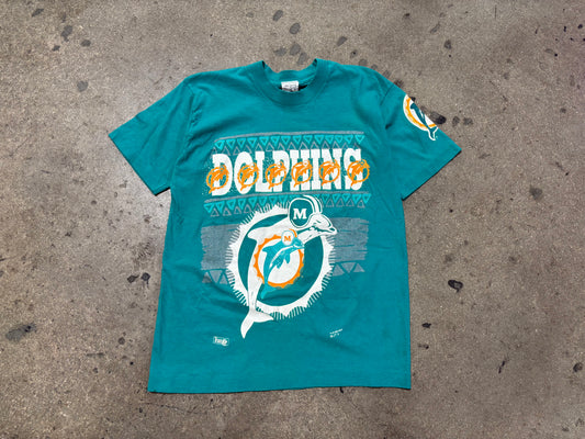 1993 Miami Dolphins Magic Johnson Tee - Teal Size Medium